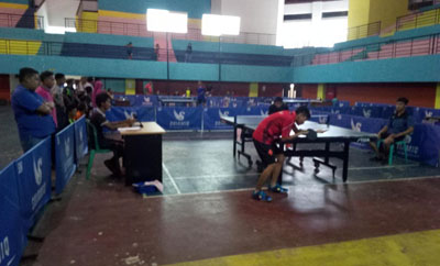 150 Peserta Ikuti Turnamen Tenis Meja yang Ditaja Pengkab PTMSI Kuansing